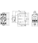 Intrerupator separator modular cu zavorare prin lacat EVOMS16/3 400V, 50Hz, 16A, 3P, 10mm2