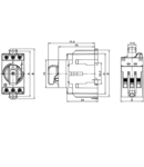 Intrerupator separator modular cu zavorare prin lacat EVOMS25/3 400V, 50Hz, 25A, 3P, 10mm2