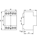 Contactor modular deinstalatii EVOHK2-25 230V, 50Hz, 1 Mod, 2×NO, AC1/AC7a, 25A,