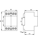 Contactor modular deinstalatii EVOHK2-40 230V, 50Hz, 2 Mod, 2×NO, AC1/AC7a, 40A,