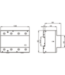 Contactor modular deinstalatii EVOHK4-80 230V, 50Hz, 4 Mod, 4×NO, AC1/AC7a, 80A,