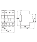 Siguranta automata, 1 pol, curba caracteristica B MB-1B-6 6A, 4,5 kA