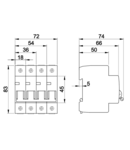 Siguranta automata, 1 pol, curba caracteristica B TDA-1B-1 1A, B, 1P, 10kA