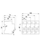 Siguranta automata pentru curenti mari, 1 pol, curba C KMH-163 63A, 6kA