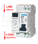 Disjunctor cu protectie diferentiala, 2P, 2 module, curba B KVKB-6/03 6A, 30mA, 3kA, AC, E3