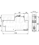 Disjunctor cu protectie diferentiala, 2P, 1 modul, curba C KVKV-6/10 6A, 100mA, 10kA, AC, E3