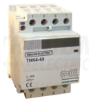 Contactor modular de instalatii THK3-40-24 230/400V, 50Hz, 3P, 3×NO, 40/15A, 8,4/2,4kW, 24V AC