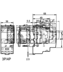 Contactor modular SHK3-25 230V AC, 50Hz, 2 Mod, 3×NO, AC1/AC7a, 25A