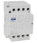 Contactor modular SHK3-63 230V AC, 50Hz, 3 Mod, 3×NO, AC1/AC7a, 63A