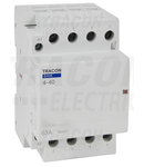 Contactor modular SHK4-40 230V AC, 50Hz, 3 Mod, 4×NO, AC1/AC7a, 40A