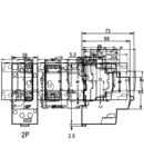 Contactor modular SHK2-40K 230V AC, 50Hz, 2 Mod, 2×NO, AC1/AC7a, 40A