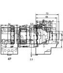 Contactor modular SHK4-40K 230V AC, 50Hz, 3 Mod, 4×NO, AC1/AC7a, 40A