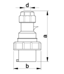 Fisa industriala cu inversarea a 2 faze, presetupa externa TICS-0152PF 16A, 400V, 3P+N+E, 6h, IP67