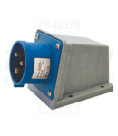 Fisa industriala aparenta TICS-513 16A, 250V, 2P+E, 6h, IP44