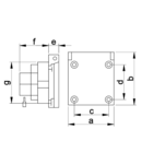 Priza incorporabila, cu CP lateral, capac rotund TICS-105S 16A, 250V, 2P+E, IP44 (SCHUKO)