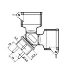 Derivatie multipla de prize,neagra TICS-212GD 250 VAC, 16 A, 2xSCHUKO, max. 3680 W, IP44