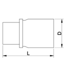 Adaptor industrial (CEE/ Schuko) TICS-A1 16A, 250V, IN 2P+E 6h (CEE), OUT 2P+E (Schuko)