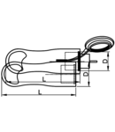 Fisa cu CP din cauciuc cu ureche de tragere TICS-012GH 16A, 250V, 2P+E, IP44 (DUAL Schuko/French)