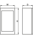 Cutie de distributie PT,cu usa plana, fumurie EDFKS-12/2 2×12 (24) modul, IP40, (H×W×D=415×330×100mm)