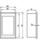 Cutie de distributie ST, usa fumurie plana EDSS-12/2 2×12 (24) modul, IP40, (H×W×D=395×305×85mm)