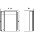 Cutie de distributie din material plastic TME282113 H×W×D=280×210×130mm, IP65, IK10, 1000V AC/DC, RAL7035