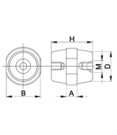 Distantier, rosu STS-51 H=51mm, M8