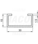 Sina sustinere pt.cleme de fixare a cablurilor 30/15mm, 1m 30/15SIN 1m