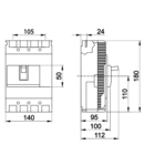 Intrerupator manual de curent continuu MSDC-250 1200 VDC; 250 A; 2P; 8 kA