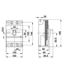 Intrerupator modular compact MKM2-125 3×230/400V, 50Hz, 125A, 15kA