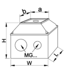 Carcasa pentru intrerupatoare manuale, TK de 20 A TK/T1+F1/ IP44