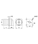 Intrerupator principal, P-O TKF-20 400V, 50Hz, 20A, 4P, 5,5kW, 64×64mm