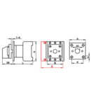 Intrerupator separator TS-20/3 400V, 50Hz, 20A, 3P, 5,5kW, 64×64mm