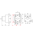 Separator cu dispozitiv de blocare TS-20/3K 400V, 50Hz, 20A, 3P, 5,5kW, 64×64mm