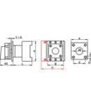 Intrerupator separator de siguranta cu zavorare prin lacat TSS-32/3 400V, 50Hz, 32A, 3P, 7,5kW, 64×64mm