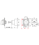 Intr. separator de sig.cu zavorare si dispozitiv de blocare TSS-20/3K 400V, 50Hz, 20A, 3P, 5,5kW, 48×48mm