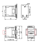 Contactor TR1D4011B7 660V, 50Hz, 40A, 18,5kW, 24V AC, 3×NO+(1×NO+1×NC)