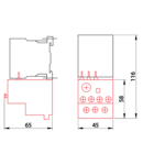 Releu termic de protectie pentru contactor auxiliar TR1K TR2HK0301 690V, 0-400Hz, 0,1-0,16A, 1×NC+1×NO