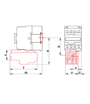 Releu termic de protectie pentru contactor TR1F TR2HF2353 690V, 0-400Hz, 23-32A, 1×NC+1×NO