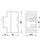 Intrerupator pentru protectia motoarelor TGV2-02 0,16-0,25A, 0,06kW