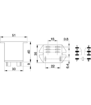 Releu de mare putere RJ08-48DC 48V DC / 2×CO (30A, 230V AC / 28V DC)