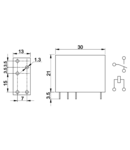 Releu print PR110-1V10A 110V DC / 1×CO (10A, 230V AC / 30V DC)