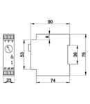 Releu de timp cu temporizare la actionare TIR-01 230V AC/24V AC/DC, 0.1-12s, 5A/250V AC