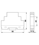 Releu de timp modular cu doua functii ,1 modul latime TIR-MO1 230V AC/24V AC/DC, 0,1s-99h, 5A/250V AC, 5A/30V DC