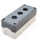 Carcasa pentru butoane, gri, 3 NYGD-3GR d=22,5, IP65, 2×PG-13,5