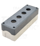 Carcasa pentru butoane, gri, 4 NYGD-4GR d=22,5, IP65, 2×PG-13,5