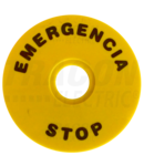 Placuta EMERGENCY STOP NYG3-ES90 d=90mm; h=2mm; ABS