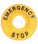 Placuta EMERGENCY STOP NYG3-ES60H d=60mm, h=8mm, ABS