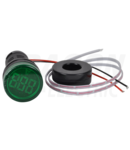 Ampermetru, indicator LED,verde NYG3-AG 1-100A, Um=230VAC, d=22mm