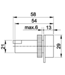 Buton, corp din material plastic, negru, in carcasa NYGEA121T 1×NO, 0,4A/400V AC, IP44, d=22mm