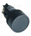 Comutator tip buton, corp din material plastic, negru NYGEH125F 1×CO, 0,4A/400V AC, IP42, d=22mm